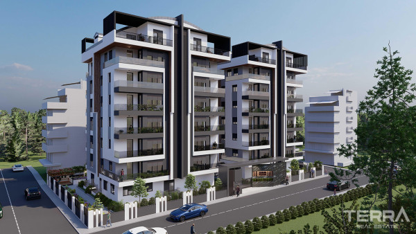 Spacious New Apartments with Separate Kitchen in Antalya Center
