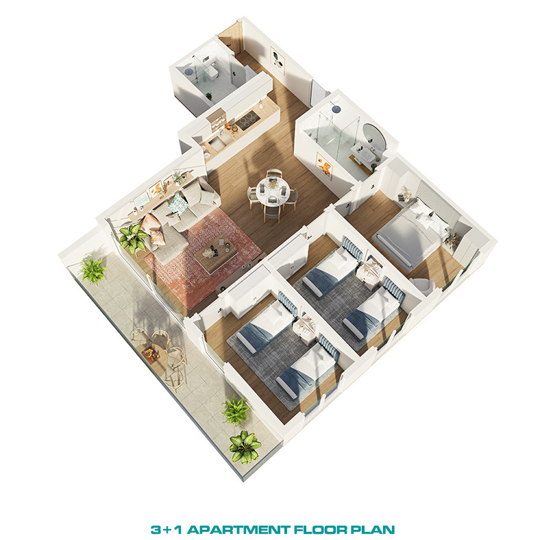 Apartments with Panoramic Sea Views Close to The Beach in Mersin - 83992