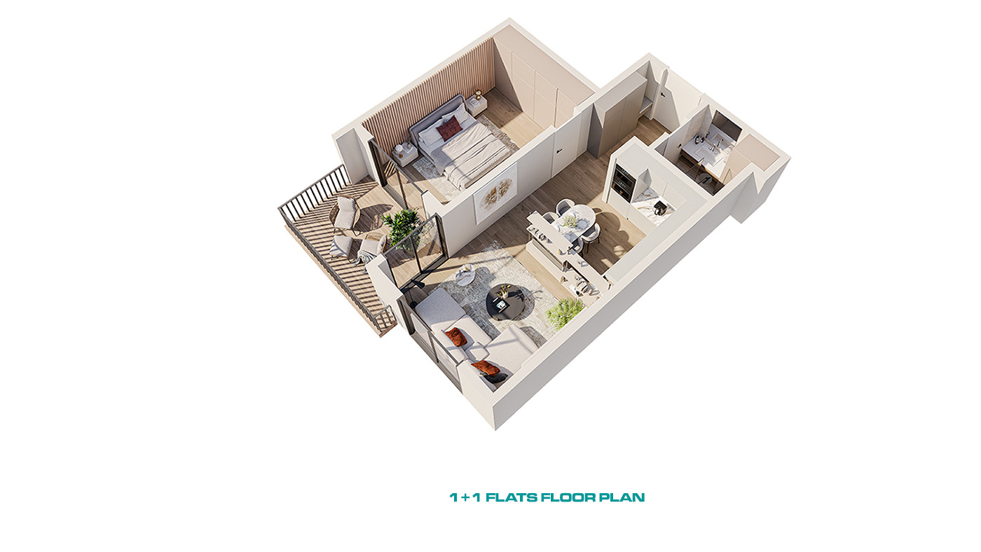 Flats in High-Reside Sea View Complex with Infinity Pool in Mersin - 83417