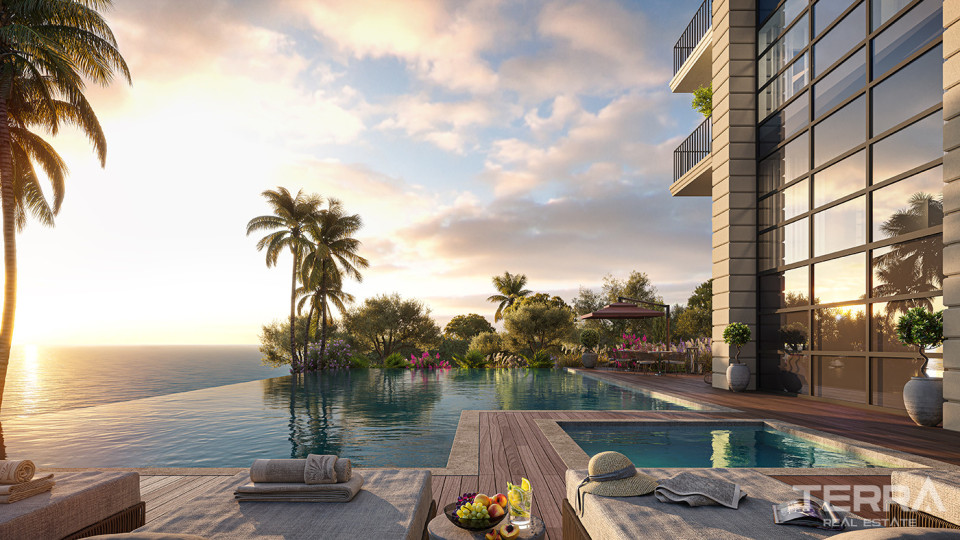 Flats in High-Reside Sea View Complex with Infinity Pool in Mersin