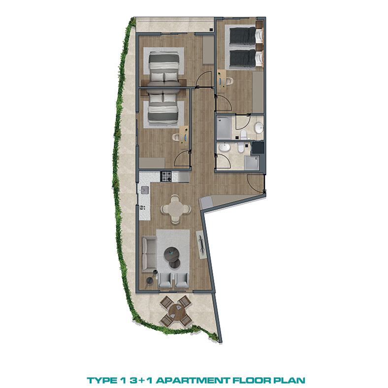 Mersin'de Sahile Yakın Premier Sitede Lüks Daireler - 83333