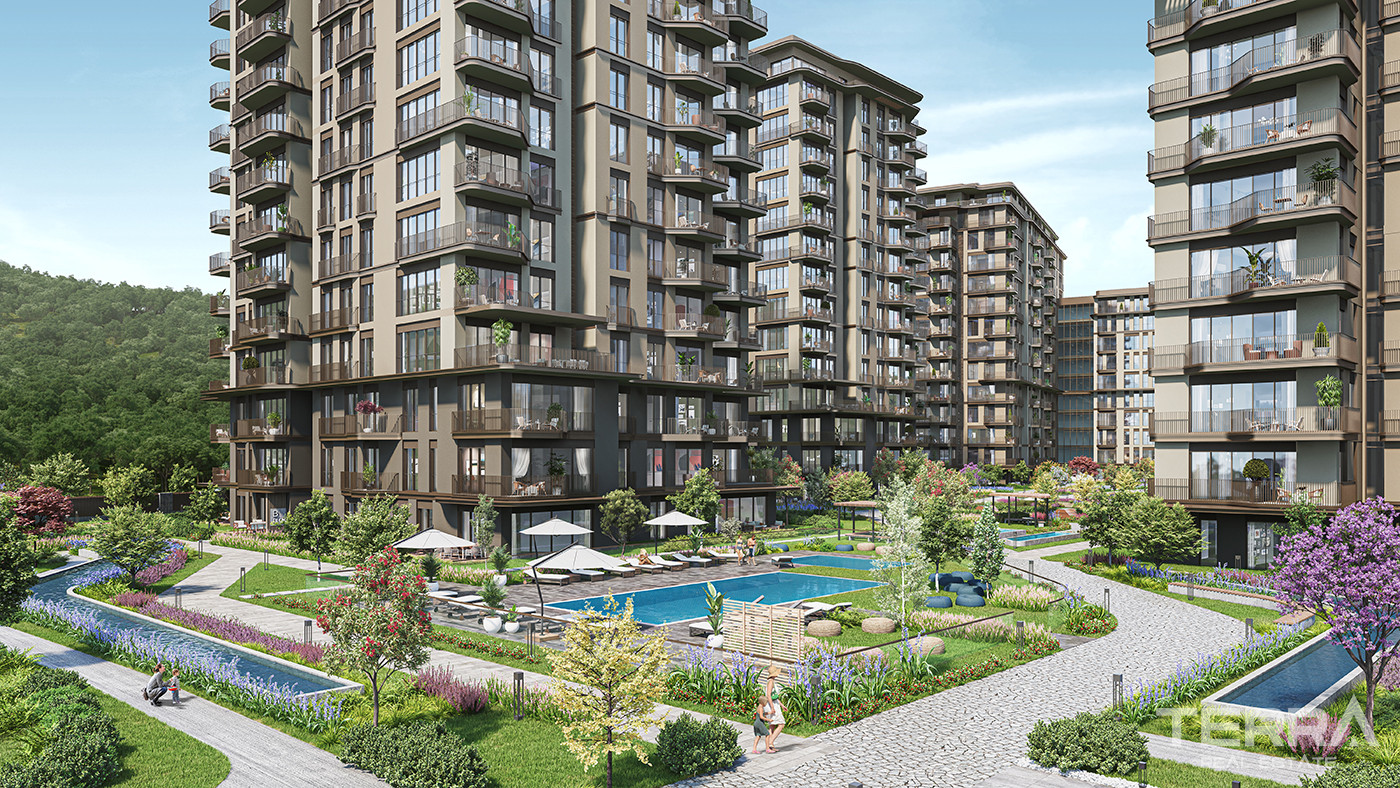 Luksusowe apartamenty ze wspaniałym widokiem na las w Sarıyer w Stambule - 83468
