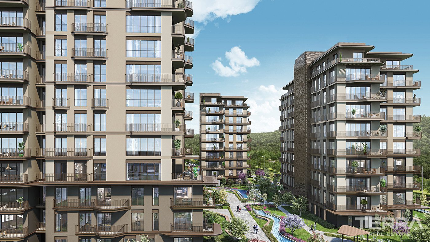 Luksusowe apartamenty ze wspaniałym widokiem na las w Sarıyer w Stambule - 83476