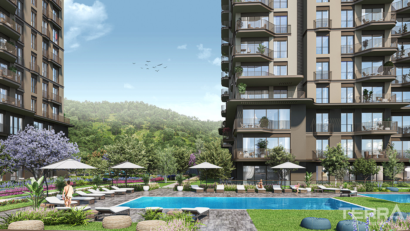 Luksusowe apartamenty ze wspaniałym widokiem na las w Sarıyer w Stambule - 83481