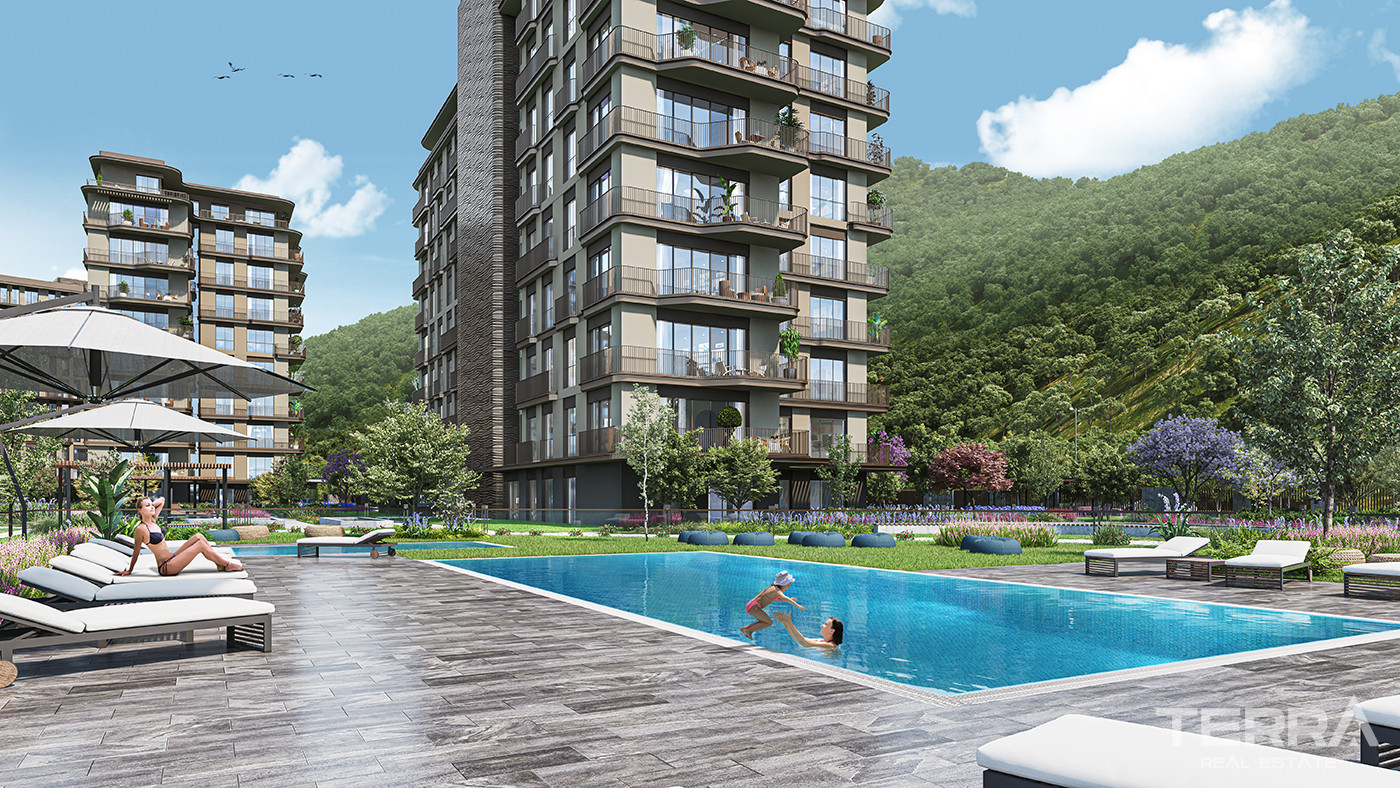 Luksusowe apartamenty ze wspaniałym widokiem na las w Sarıyer w Stambule - 83482