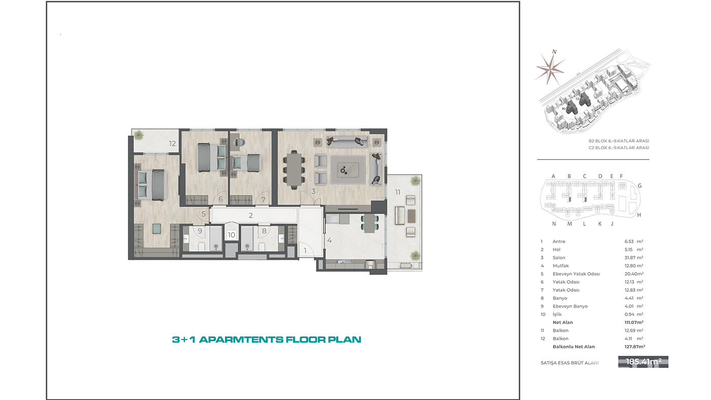 Modern Apartments with Spacious Living Areas in İstanbul, Zeytinburnu - 83594