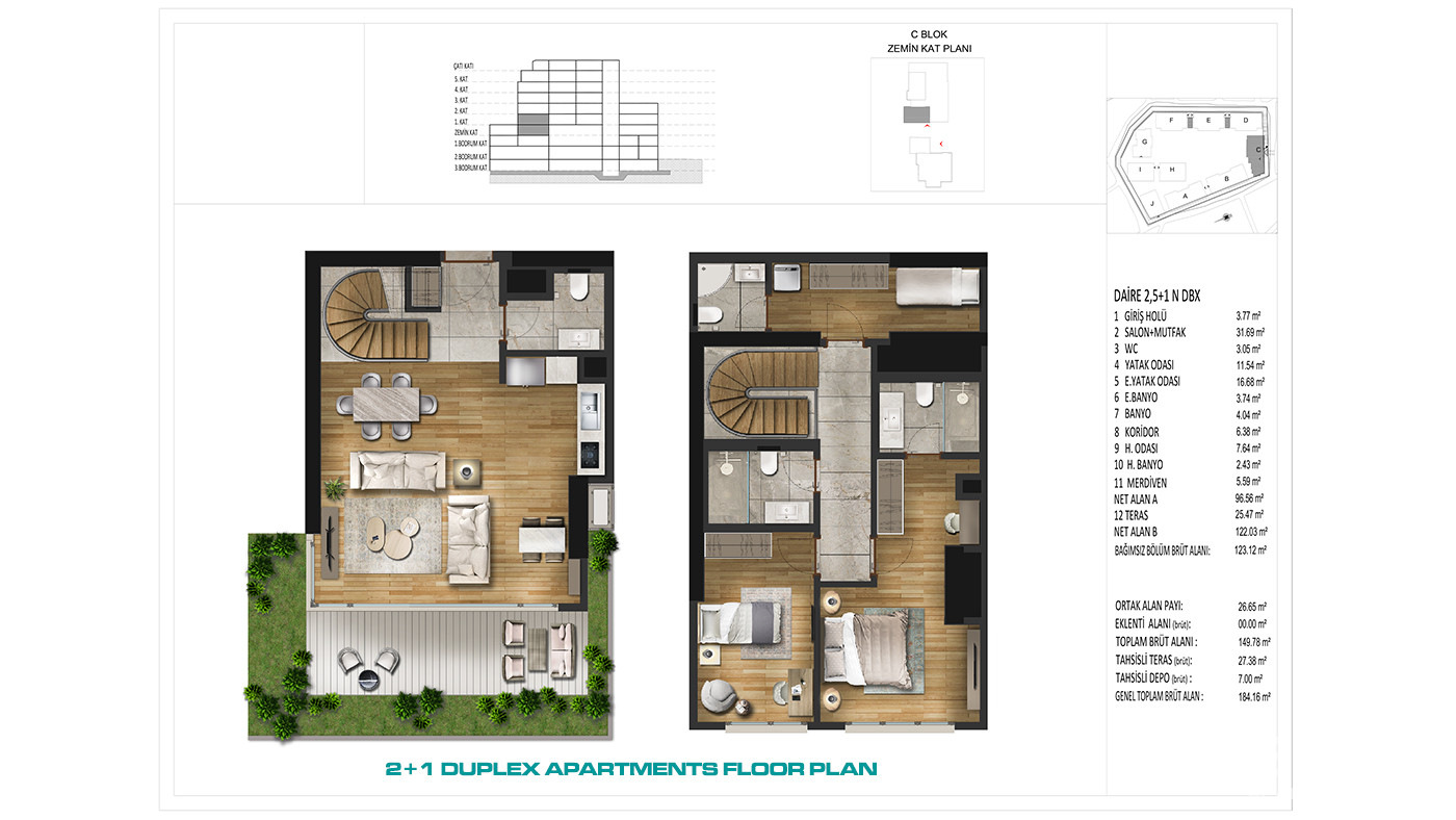 Prime Location from Contemporary İstanbul Apartments for Sale - 83681