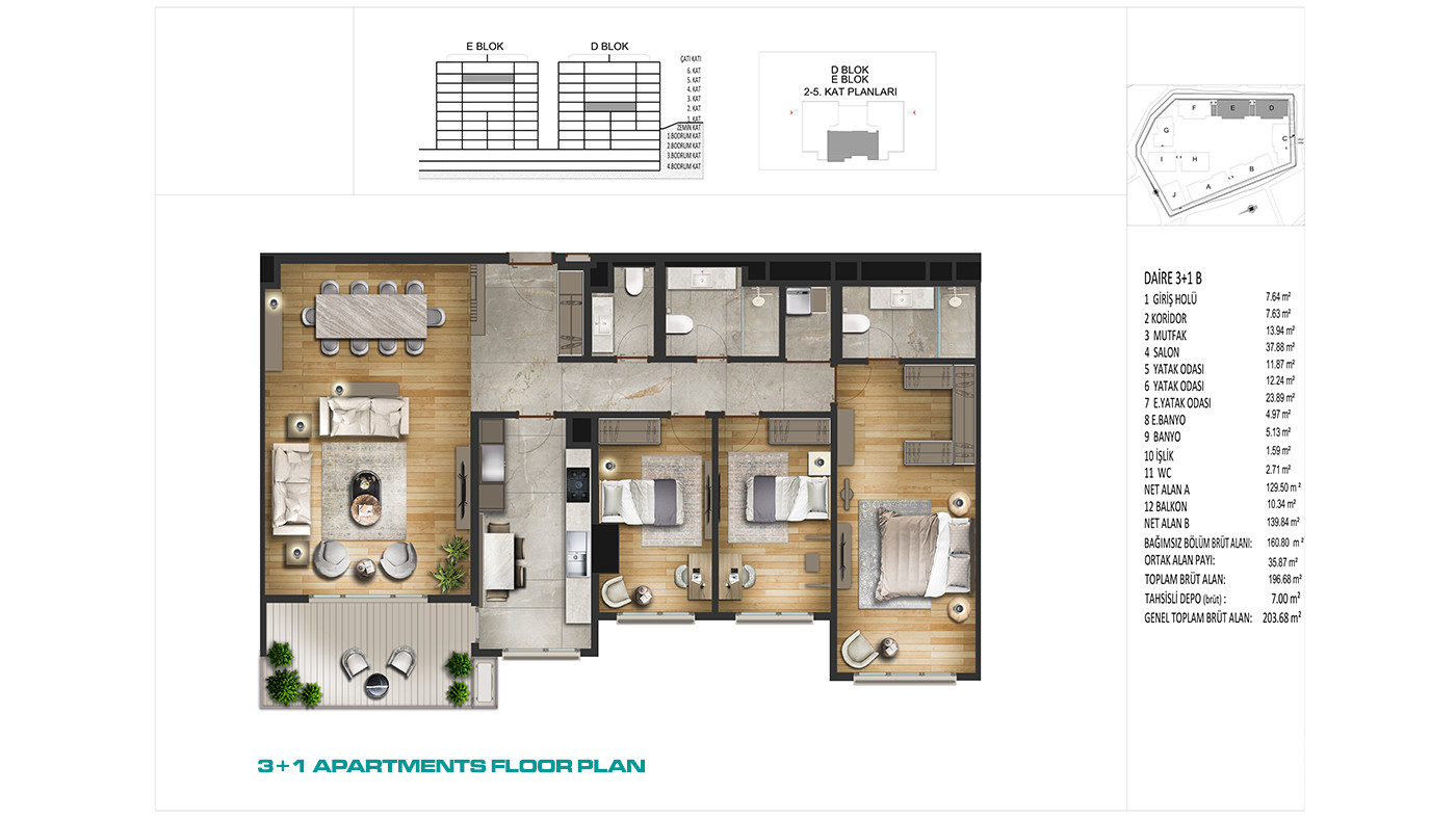 Prime Location from Contemporary İstanbul Apartments for Sale - 83682