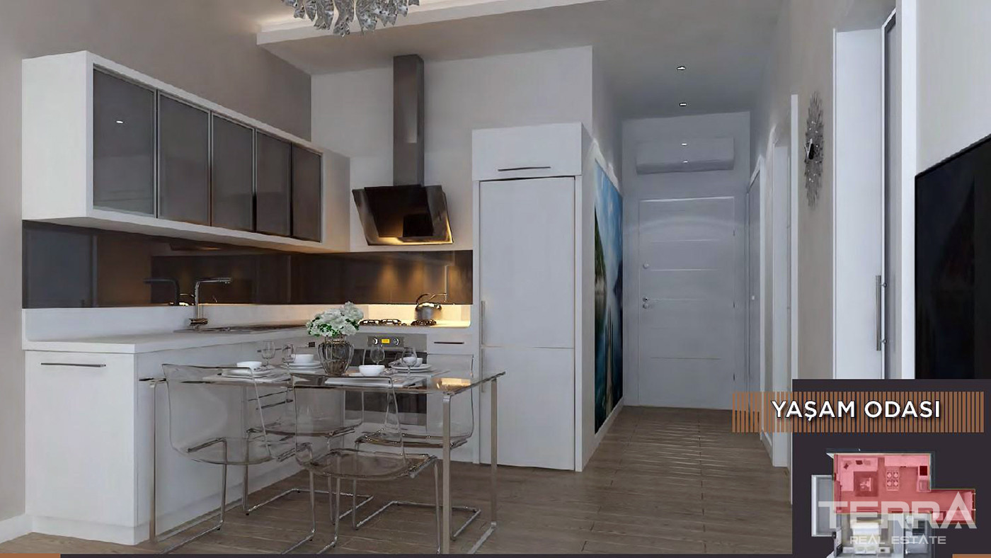 Элитные 1+1 квартиры в Кепезе, Анталия - 83755