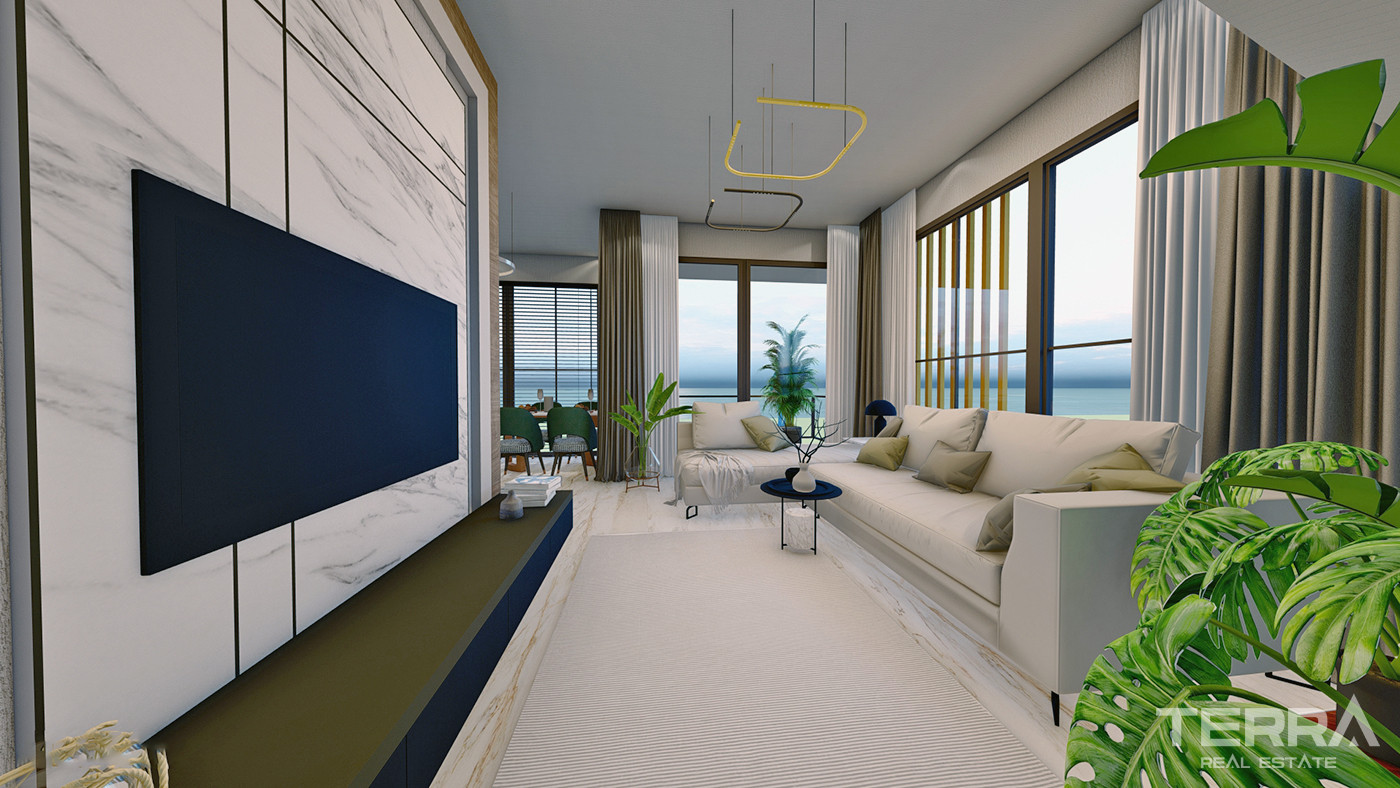 Alanya-Wohnungen mit Meerblick und Shuttleservice zum Strand in Demirtaş - 83826
