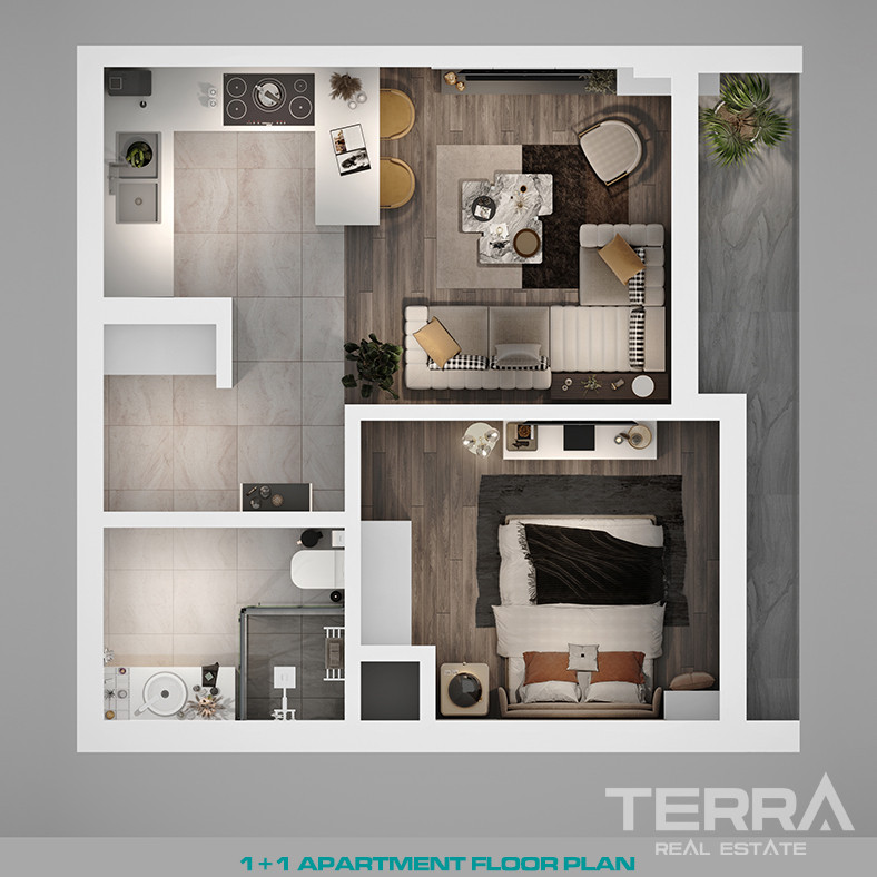 Modern Apartments in a Luxurious Complex in Antalya, Altıntaş - 83837