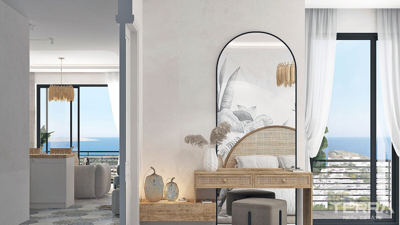 2+1 Detached Flats with Private Gardens or Terraces in Bodrum - 83875
