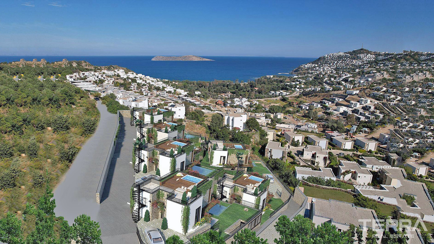 2+1 Detached Flats with Private Gardens or Terraces in Bodrum - 83876