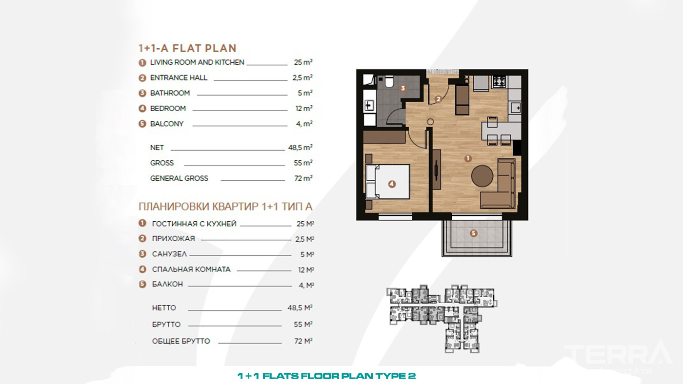 Brand New Flats with Modern Features in Antalya, Altıntaş - 83923