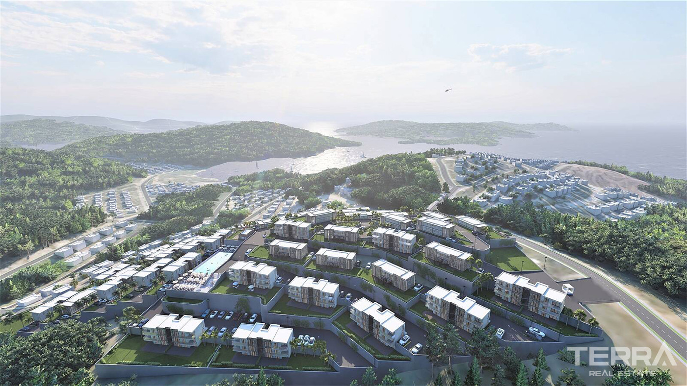Chic Sea and Forest View Apartments Close to The Beach in Bodrum - 83907