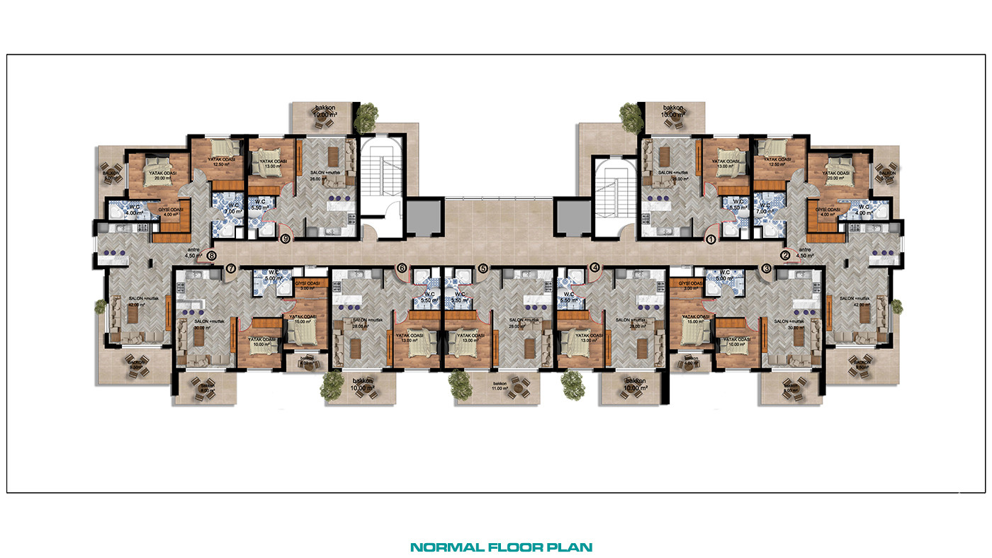 New Antalya Apartments Close to Daily Amenities in Altıntaş - 83949
