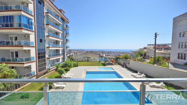 Spacious Sea-View Apartment for Sale in Cikcilli, Alanya, Turkey