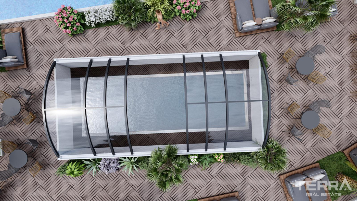 5 Star Hotel Amenities from Apartments with a Large Pool in Antalya - 85266