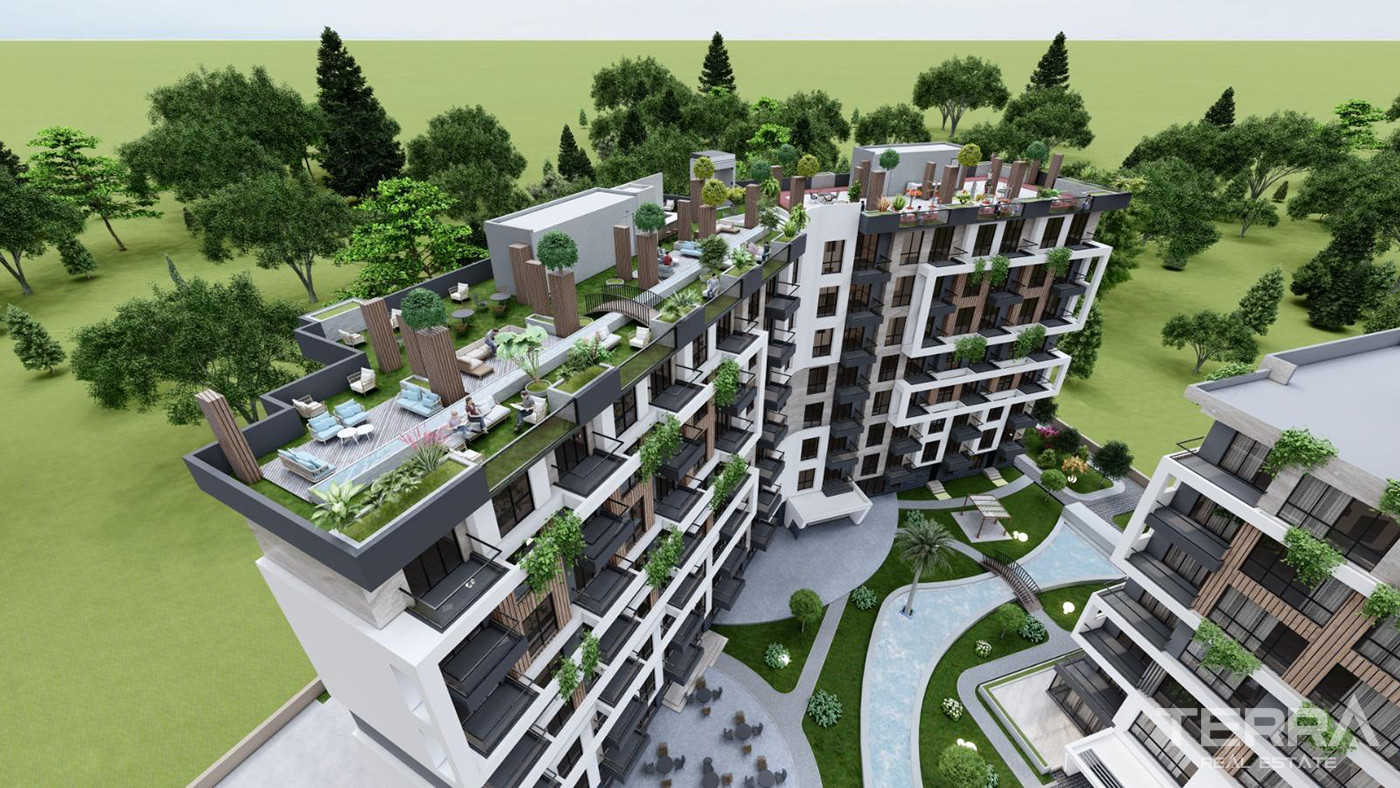5 Star Hotel Amenities from Apartments with a Large Pool in Antalya - 85270