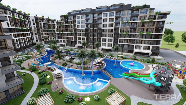 5 Star Hotel Amenities from Apartments with a Large Pool in Antalya