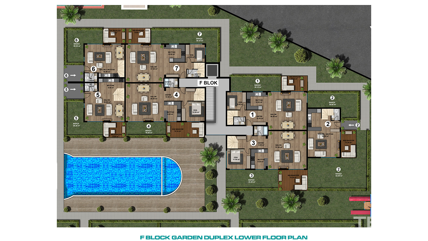 Smart Spacious Apartments in a Luxury Complex in Lara, Antalya - 85549