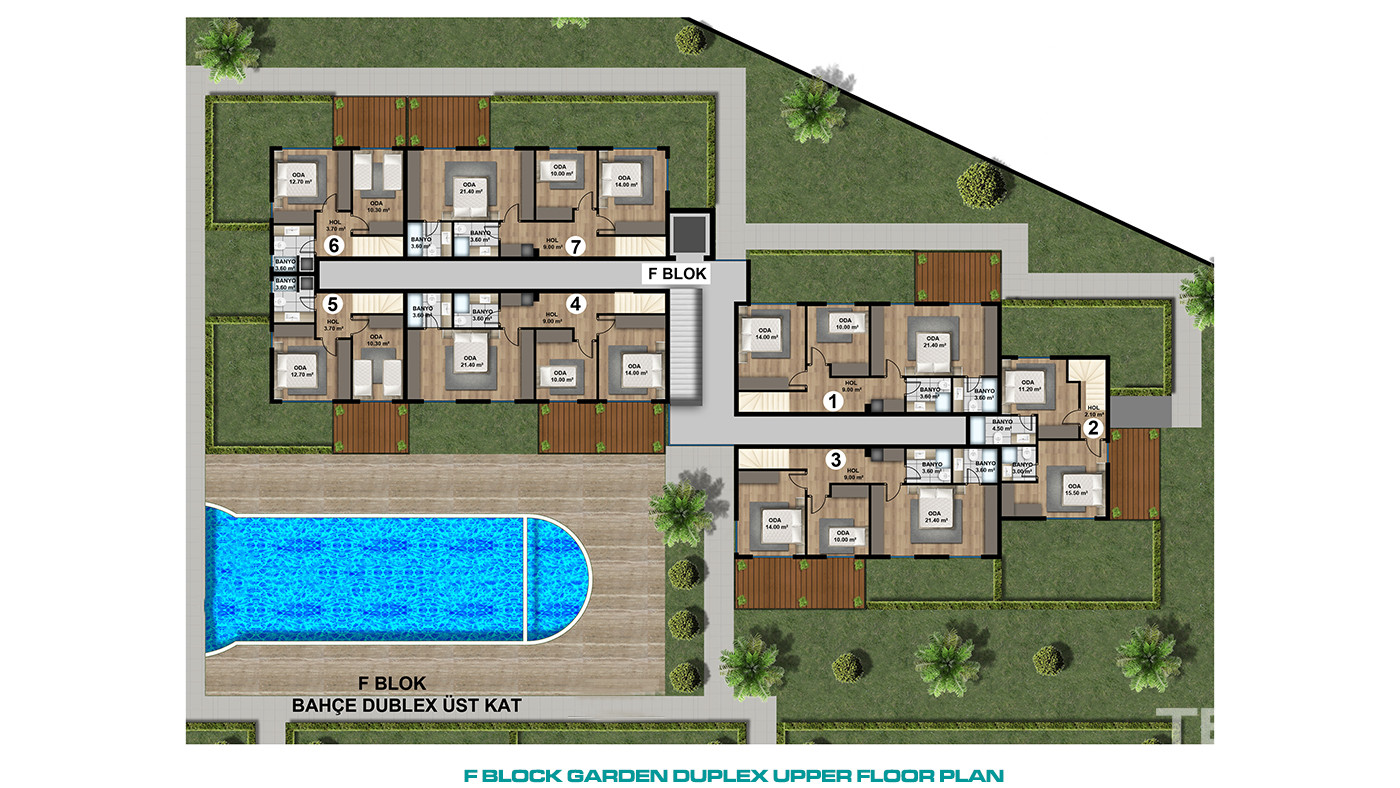 Smart Spacious Apartments in a Luxury Complex in Lara, Antalya - 85550