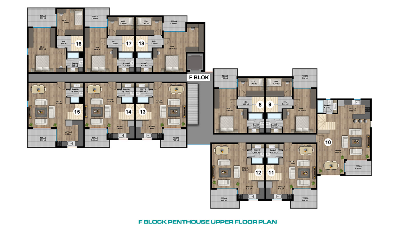 Smart Spacious Apartments in a Luxury Complex in Lara, Antalya - 85552