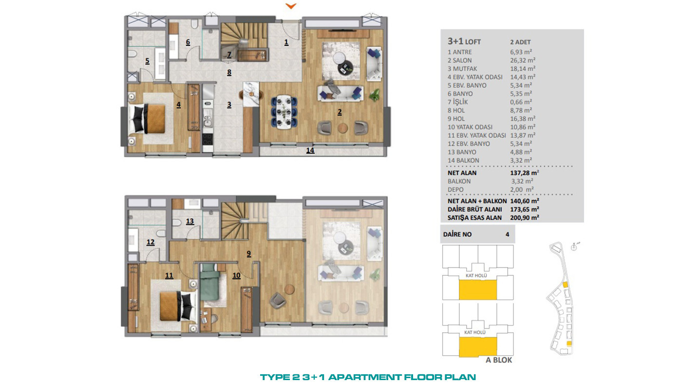 Luxury Apartments Surrounded by Greenery in Istanbul, Başakşehir - 86111
