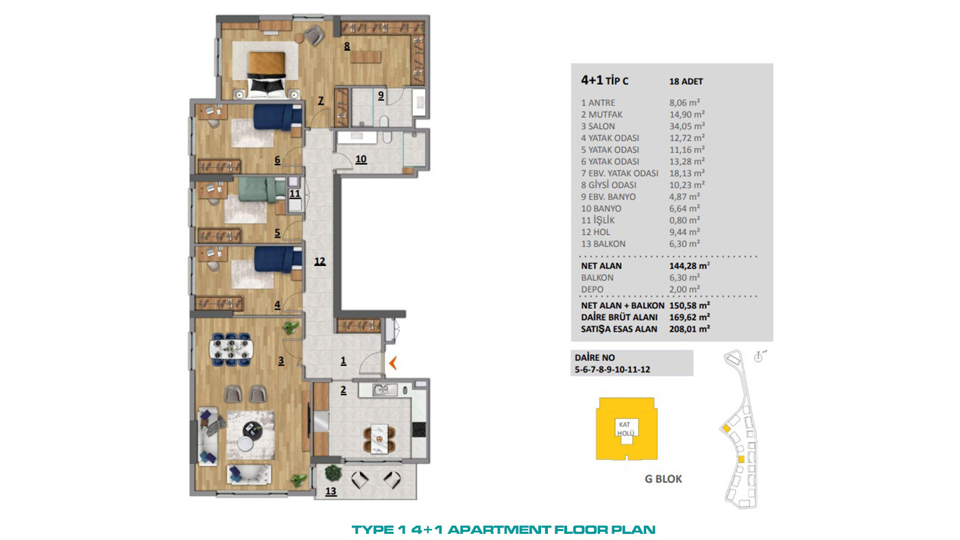 Luxury Apartments Surrounded by Greenery in Istanbul, Başakşehir - 86113