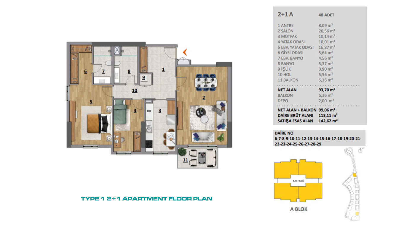 Luxury Apartments Surrounded by Greenery in Istanbul, Başakşehir - 86115