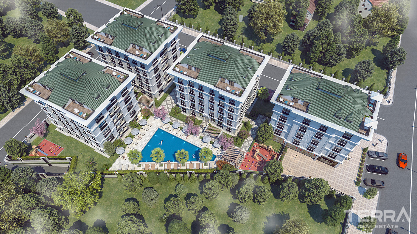 Элитные квартиры всего в 260 М от пляжа Бююкчекмедже, Стамбул - 86358
