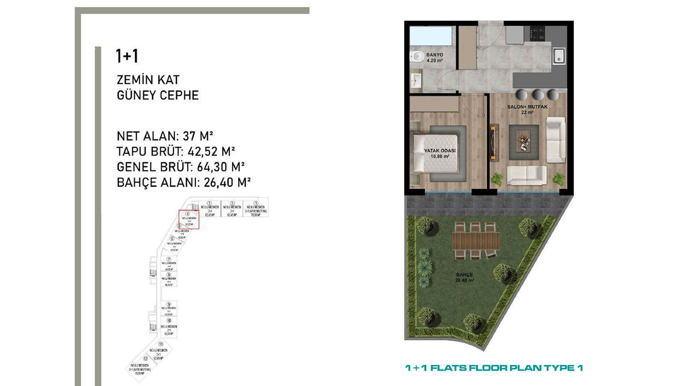 Altıntaş'ta Bahçeli ve Teraslı Satılık Daireler - 86519
