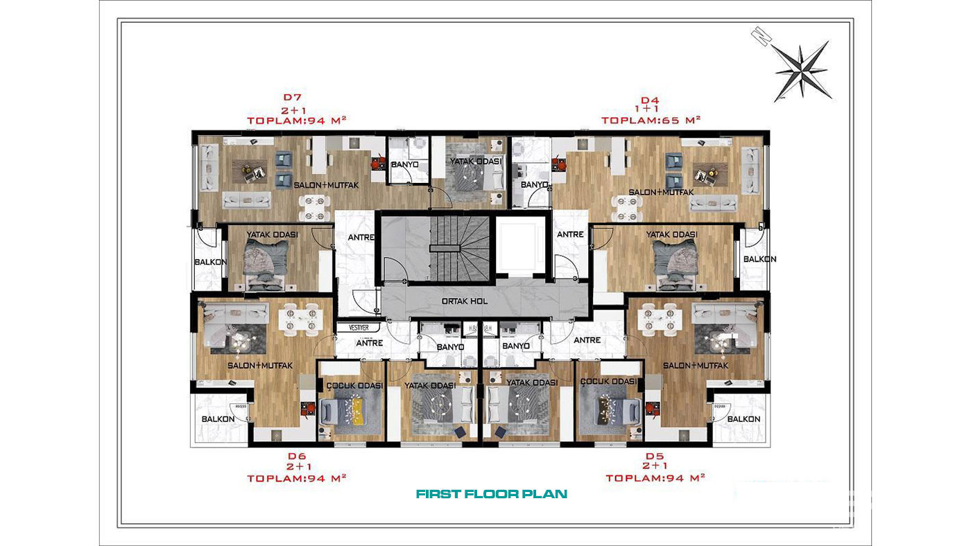 Apartamenty z wieloma opcjami w pobliżu plaży w Konyaalti w Antalyi - 86612