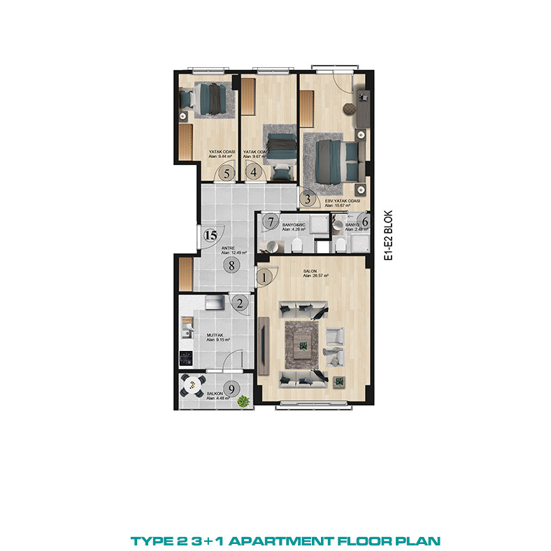 Stylish Apartments with Cutting-Edge Tech in Büyükçekmece, Istanbul - 86693