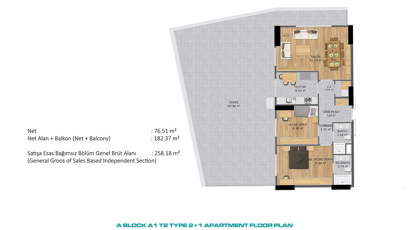 Apartments with Magnificent Views Within Premium Complex in İstanbul - 86796
