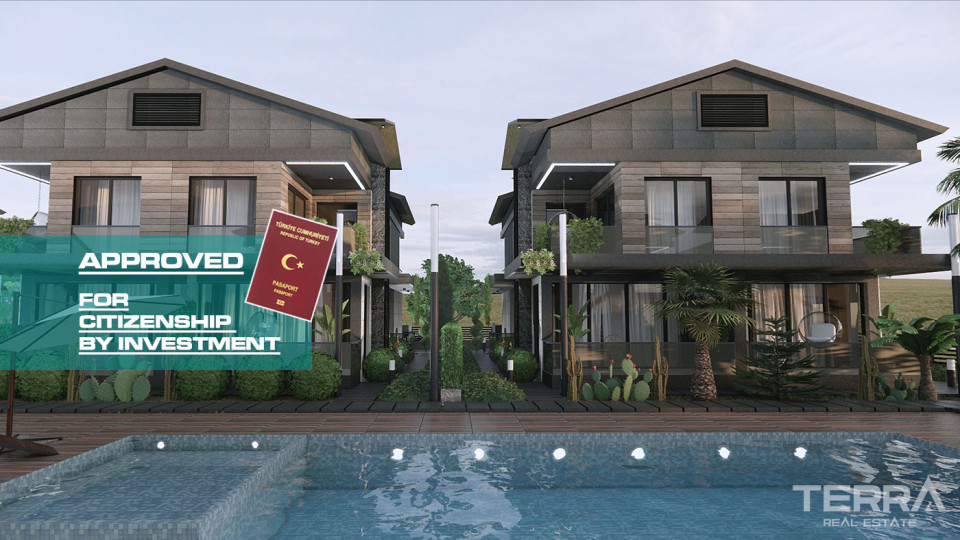 Elegant Villas Featuring Chic Designs in Döşemealtı, Antalya.