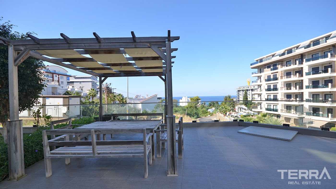 Cozy and Fully Furnished Resale Apartment in Alanya with a Sea View - 87891
