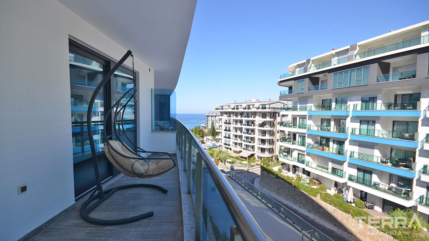 Cozy and Fully Furnished Resale Apartment in Alanya with a Sea View - 87905