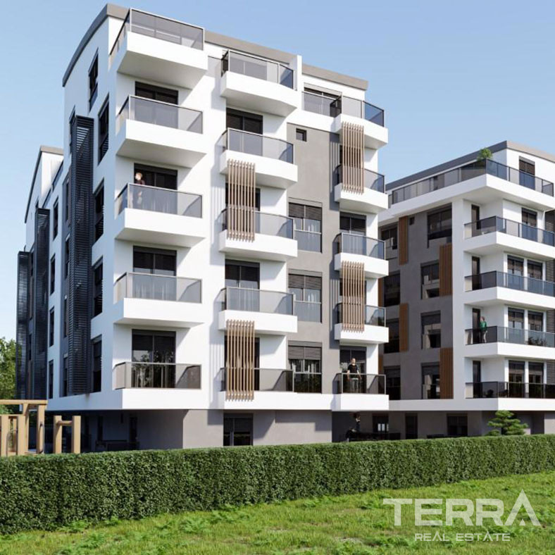 Moderne Wohnungen in einem Komplex mit geschlossenen Parkplätzen in Antalya - 87916