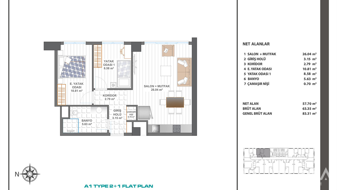 İstanbul Flats Close to Major Transportation Routes in Bağcılar - 87998