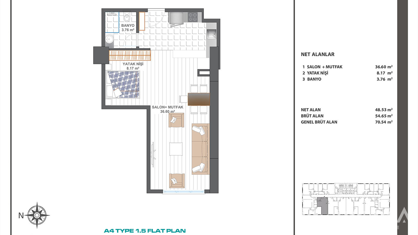 İstanbul Flats Close to Major Transportation Routes in Bağcılar - 88001