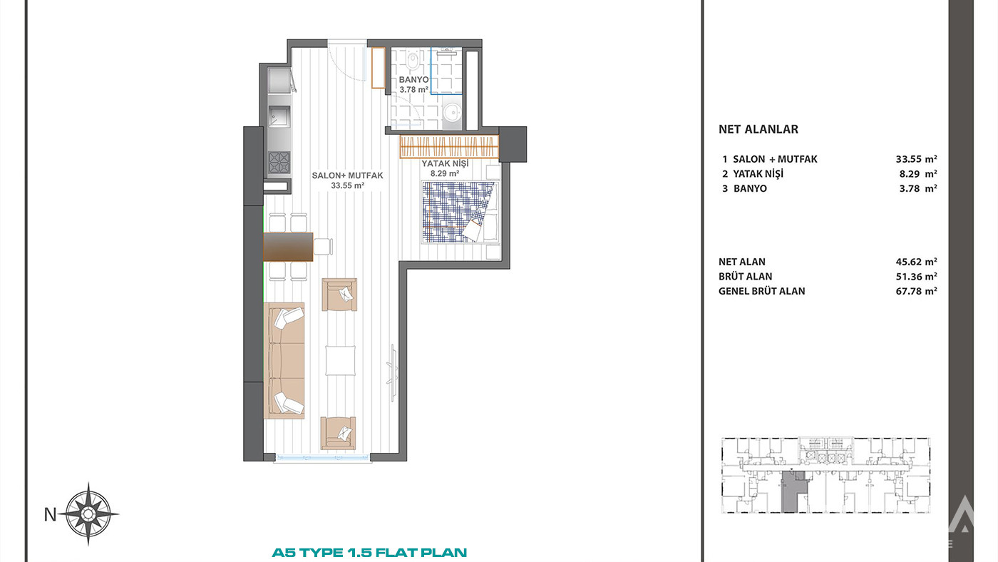 İstanbul Flats Close to Major Transportation Routes in Bağcılar - 88002