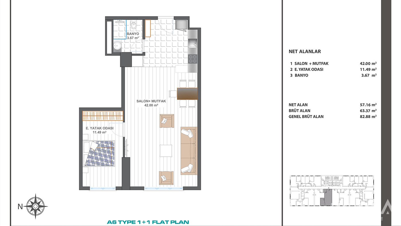 İstanbul Flats Close to Major Transportation Routes in Bağcılar - 88003
