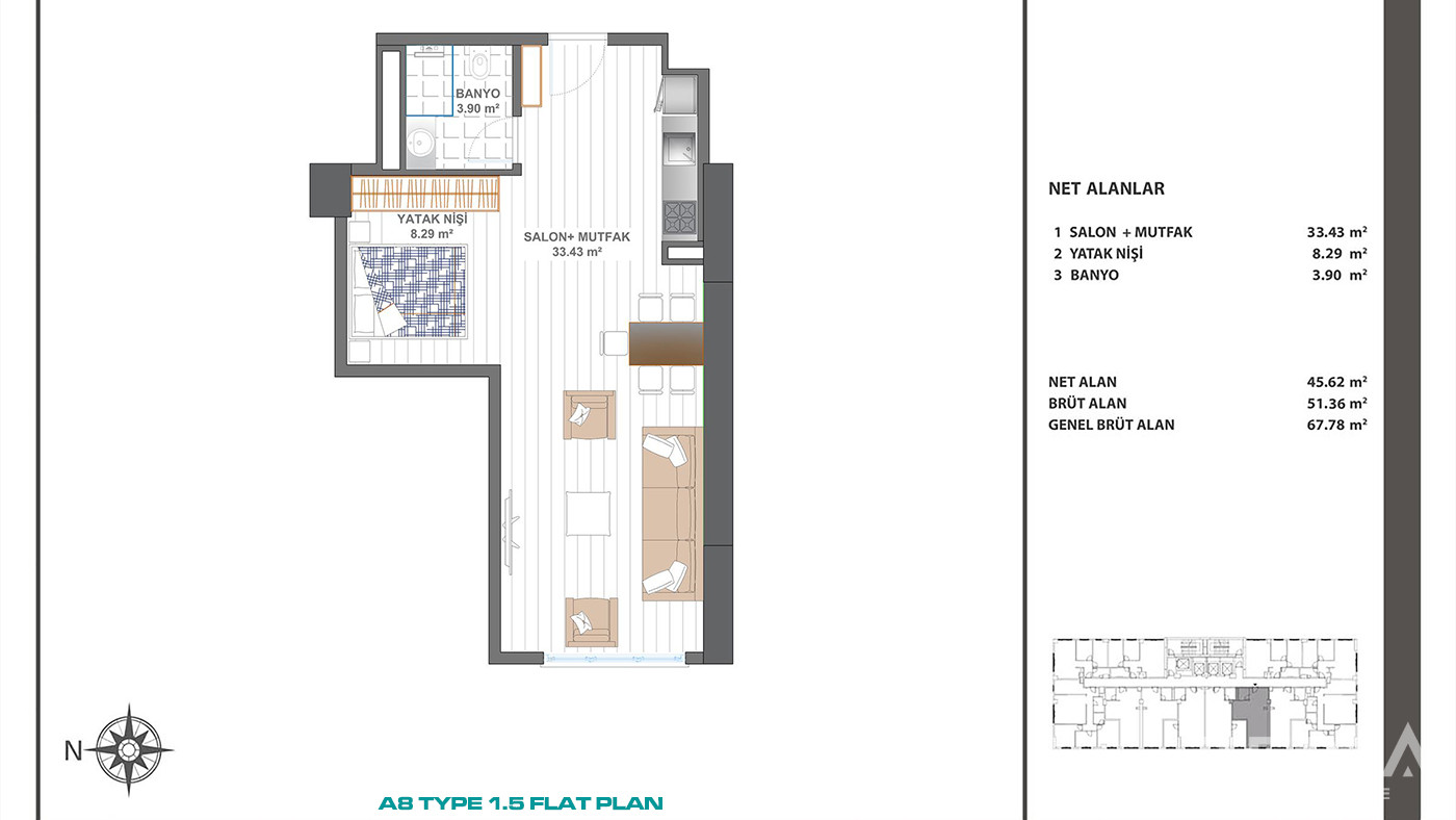 İstanbul Flats Close to Major Transportation Routes in Bağcılar - 88005