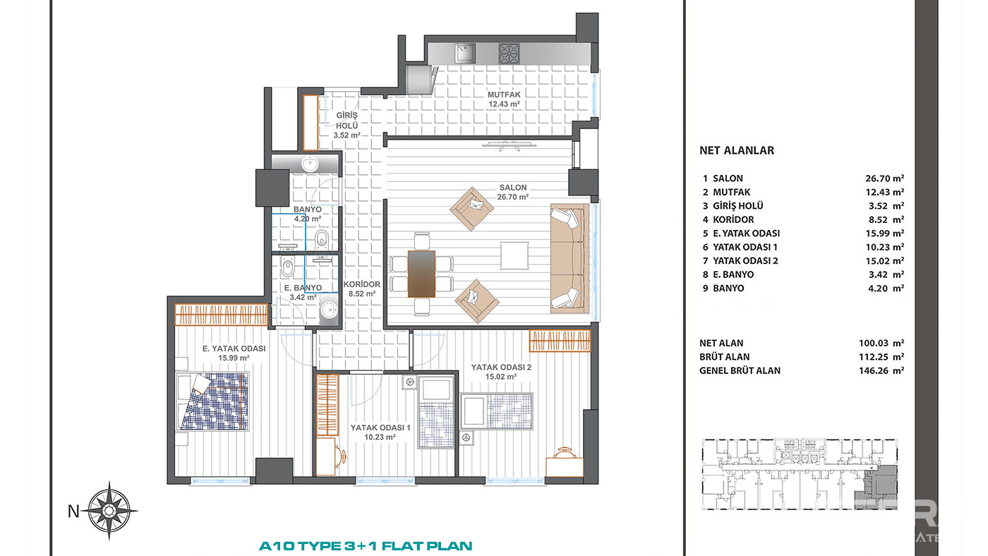 İstanbul Flats Close to Major Transportation Routes in Bağcılar - 88007