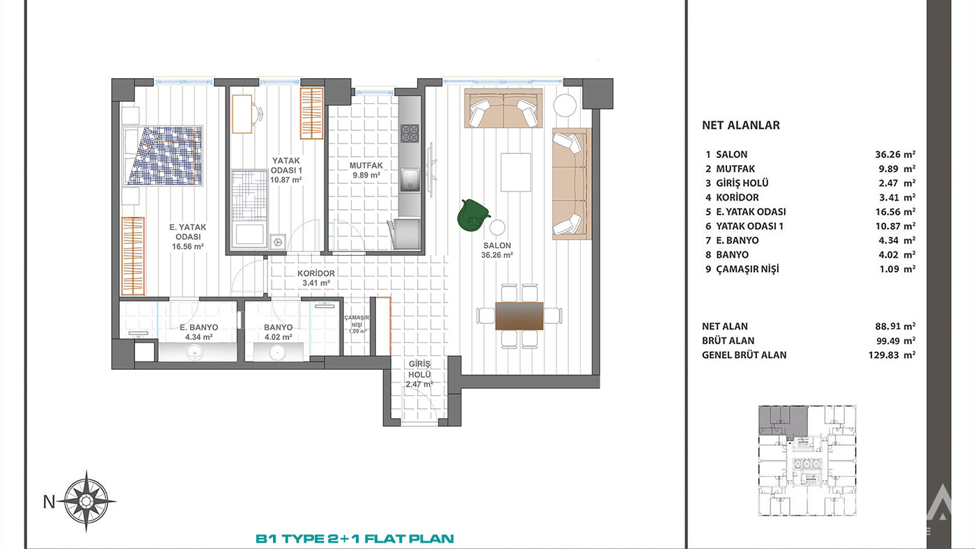 İstanbul Flats Close to Major Transportation Routes in Bağcılar - 88009