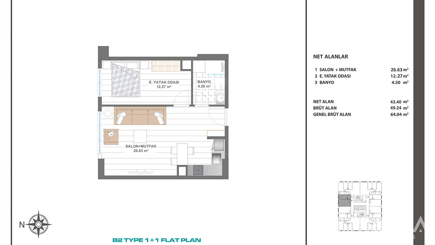 İstanbul Flats Close to Major Transportation Routes in Bağcılar - 88010