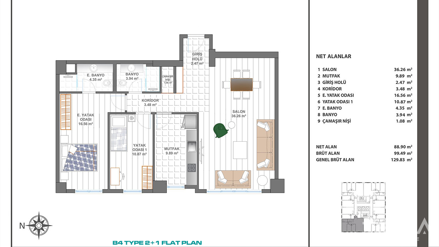İstanbul Flats Close to Major Transportation Routes in Bağcılar - 88012
