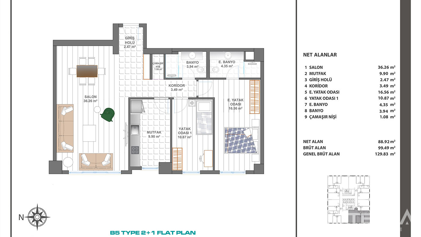 İstanbul Flats Close to Major Transportation Routes in Bağcılar - 88013