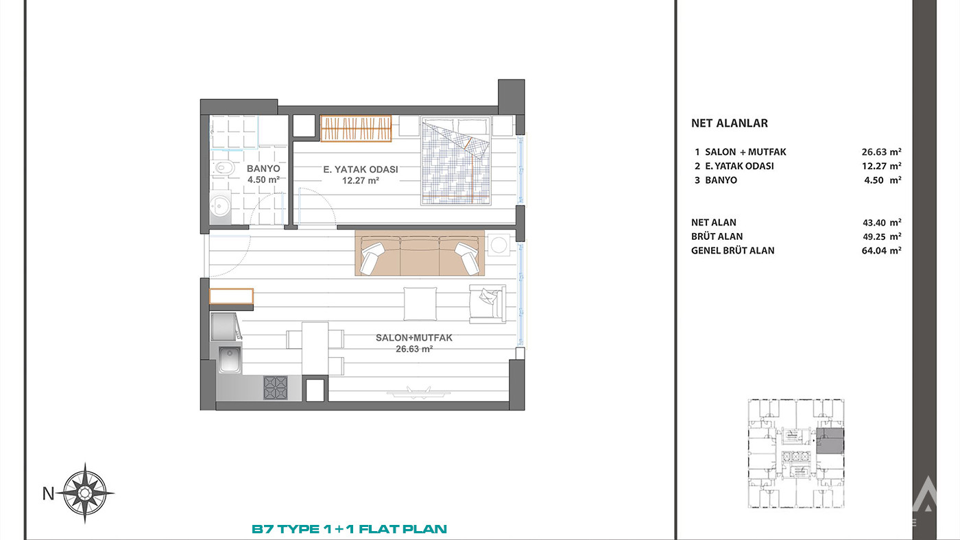İstanbul Flats Close to Major Transportation Routes in Bağcılar - 88015
